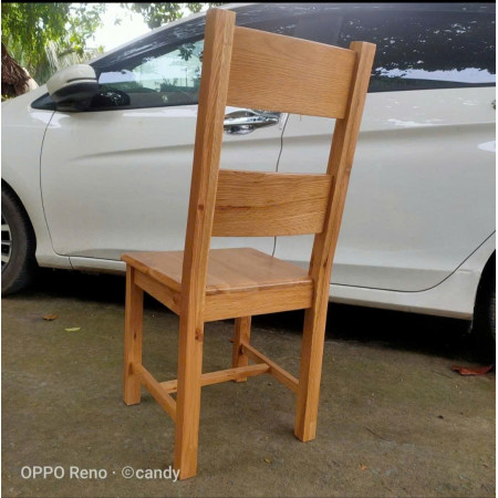 Ghế 2 Nan : 100% Gỗ Sồi + Mặt Ghế Gỗ 
